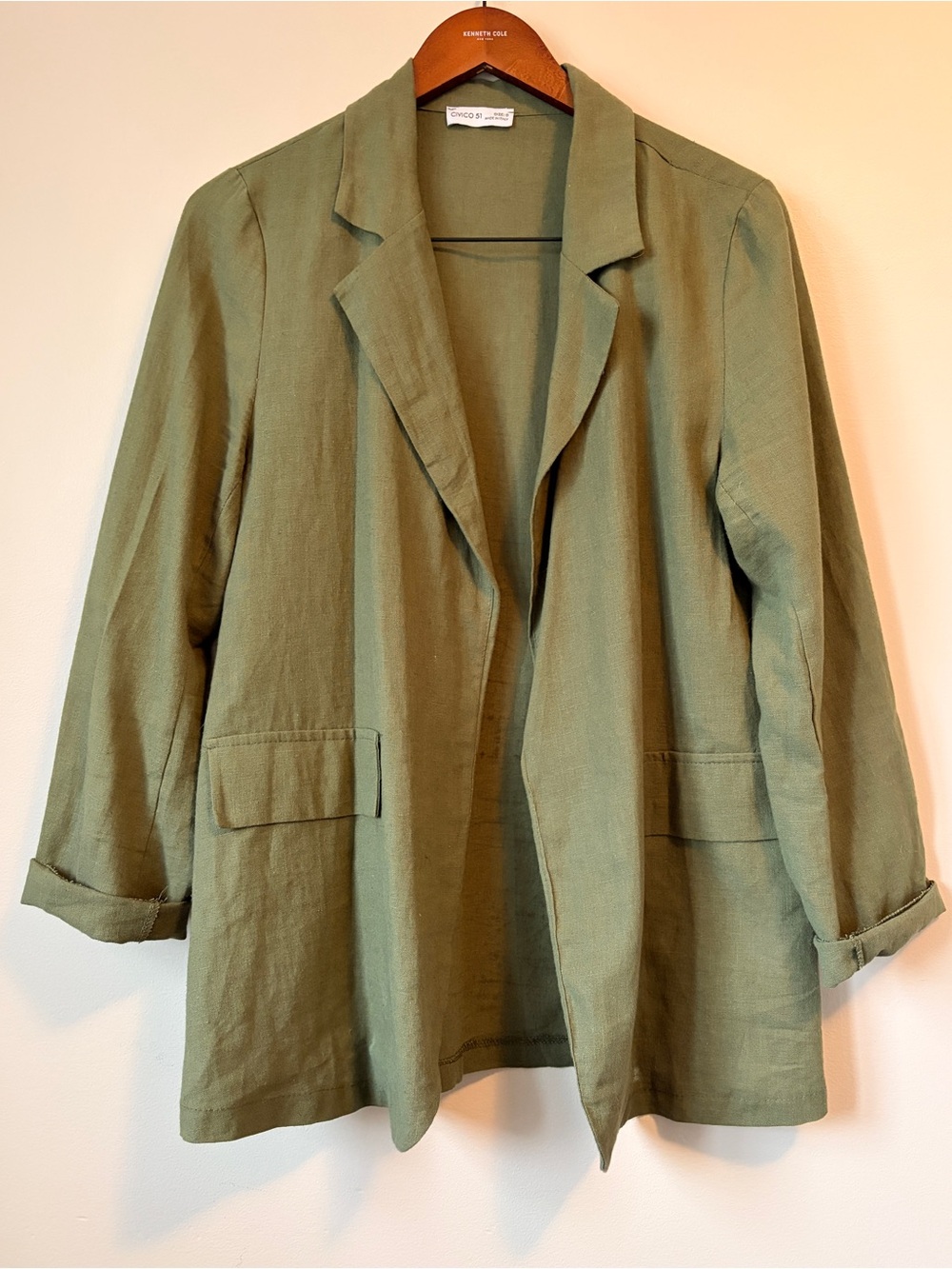Civico 51 Linen Cotton Blend Blazer Jacket Small